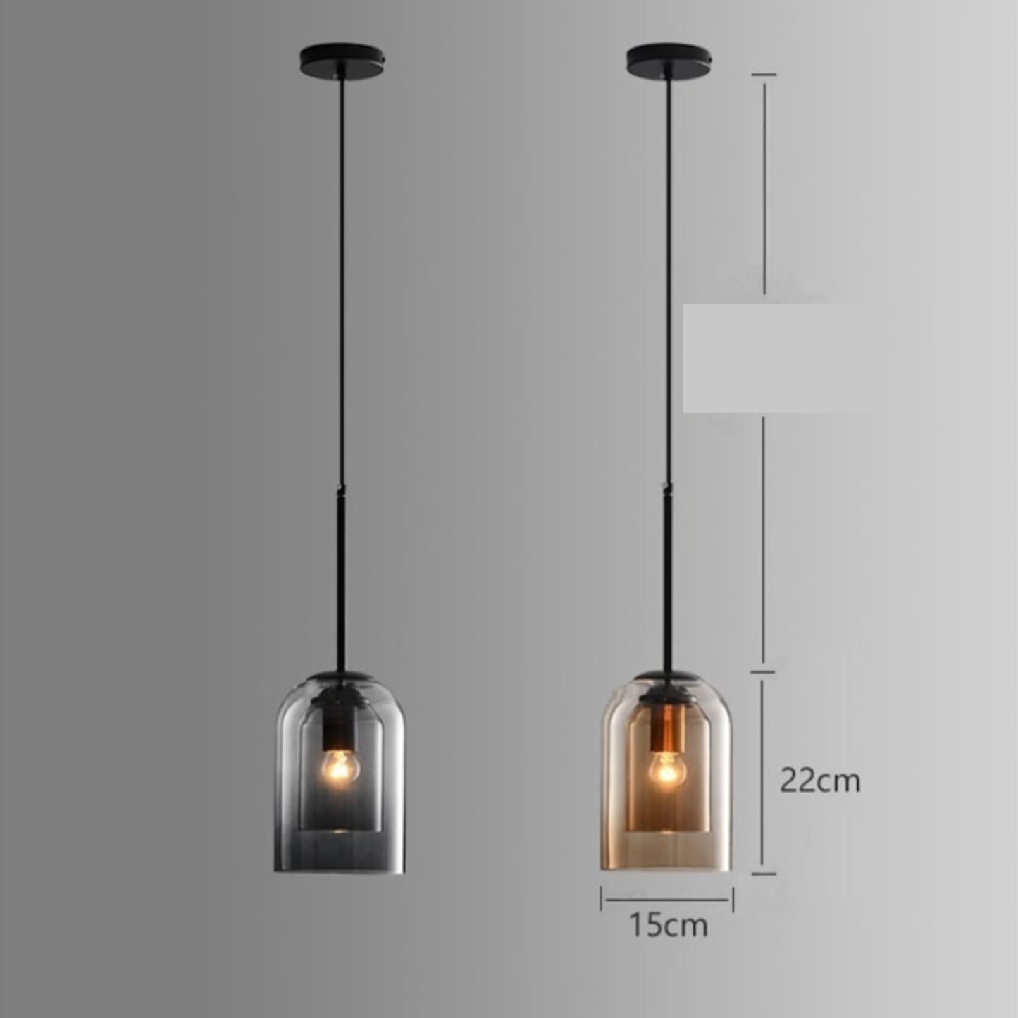 LuxeBeam Licht - Moderne Pendelleuchte aus doppeltem Glas | Brehn