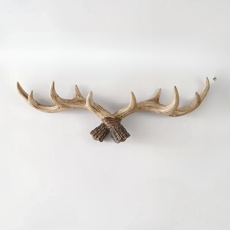Vintage-Wandhaken aus Geweih, rustikale Garderobe