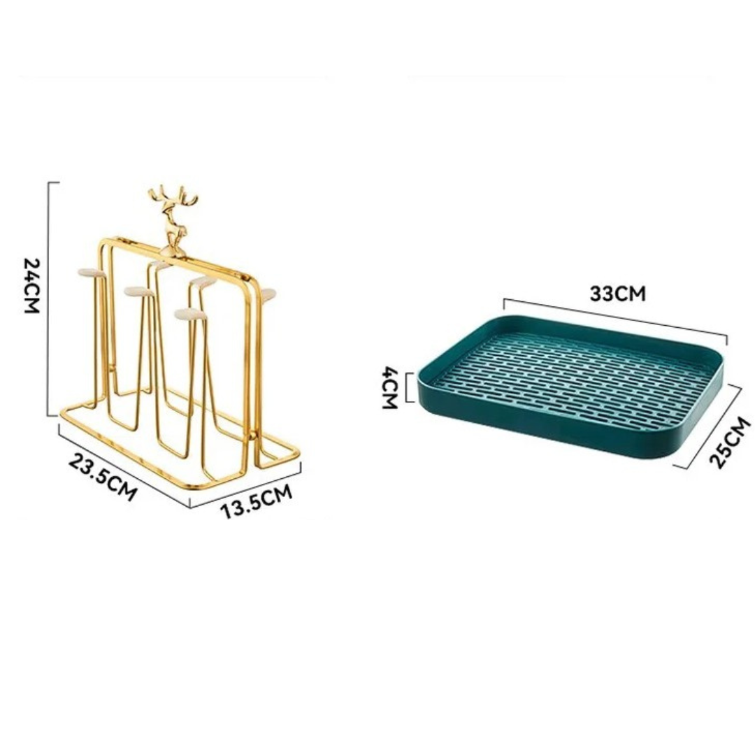 Brehn | Glacio Glas Becherhalter - Glas Party Halter mit Rentierdesign für luxuriösen Whisky Genuss