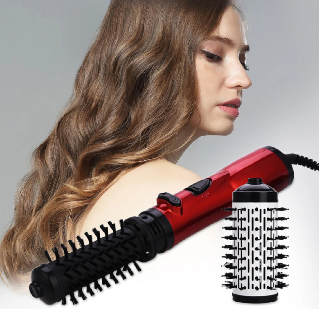 Rotierende Ionen-Heißluftbürste als Haarstyling-Werkzeug