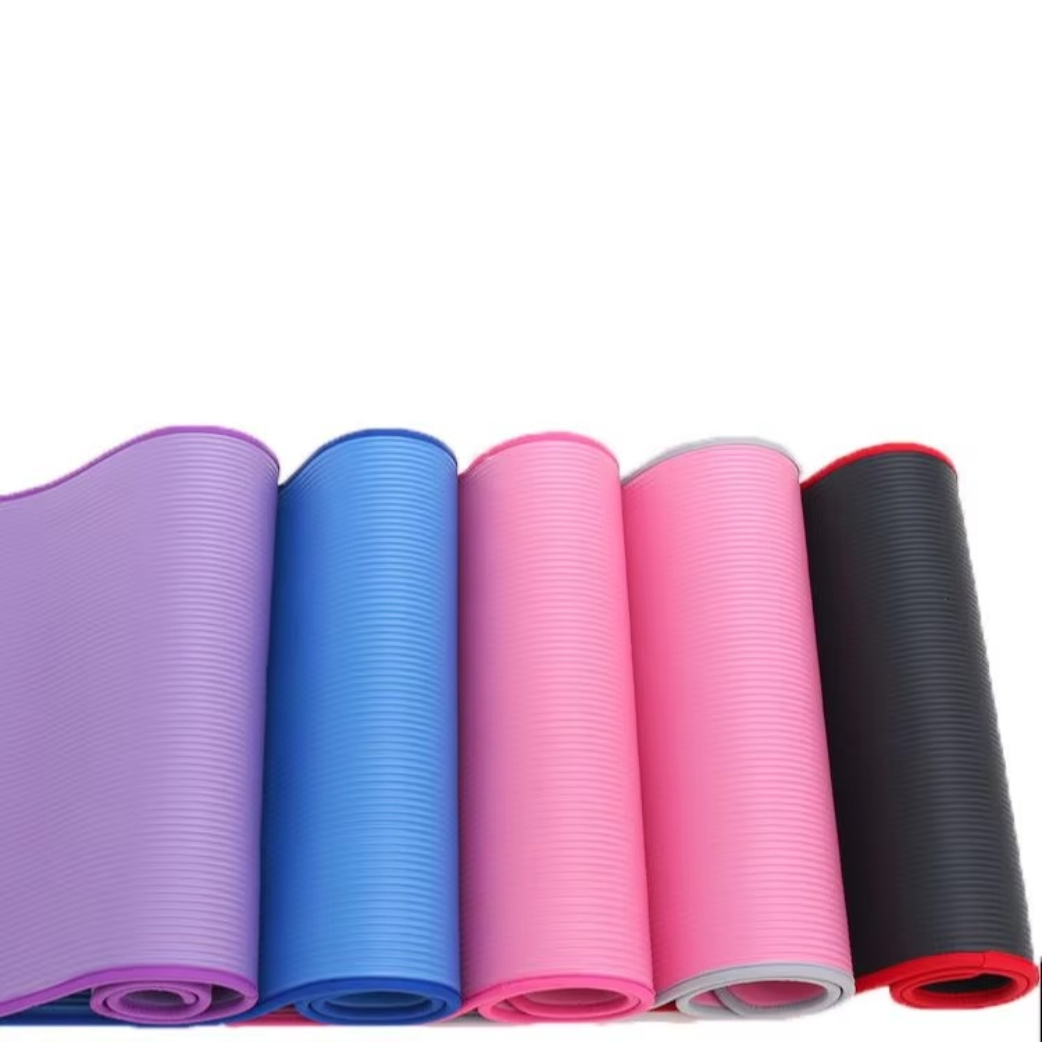 Extra dicke, 1 cm (0,39 Zoll) dicke, rutschfeste Gymnastik- und Yogamatte mit Trageband