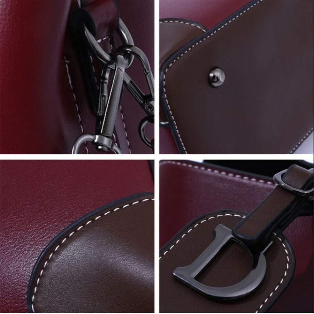 Schultertasche: Niche Damen-Umhängetasche aus echtem Leder