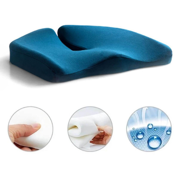 ErgoRelief Sitzkissen – Ergonomisches Memory-Schaum-Kissen für Rücken und Steißbein | Brehn