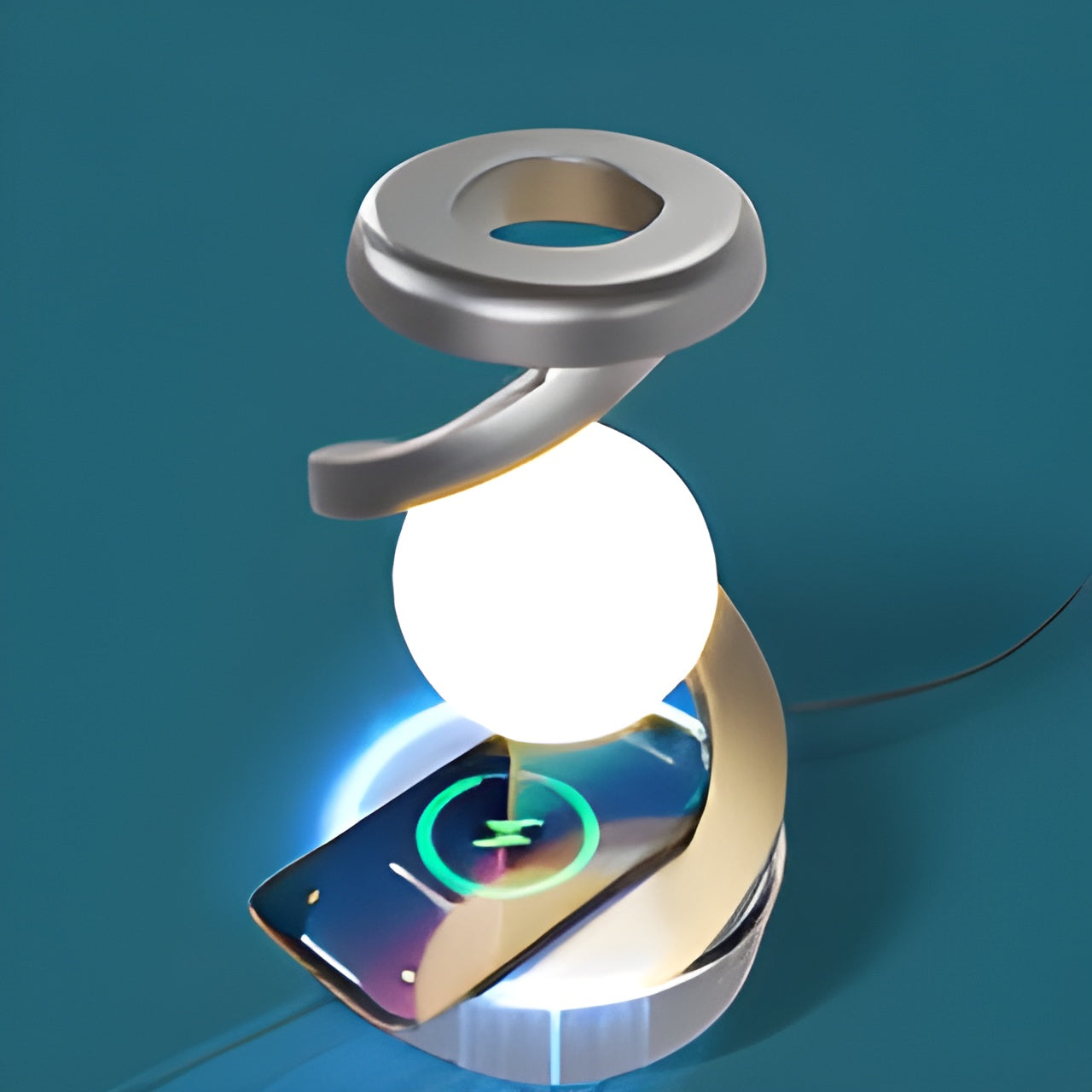 OrbitGlow Lampe - Stilvolles Licht mit kabellosem Laden | Brehn