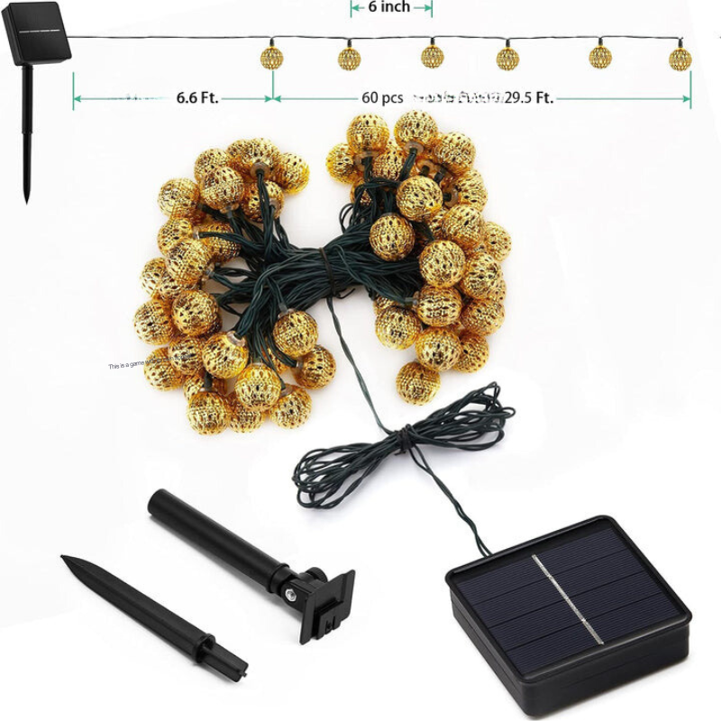 Marokkanischer Stil Wasserfeste Solar Lichterkette - SunGlow Strings | Brehn