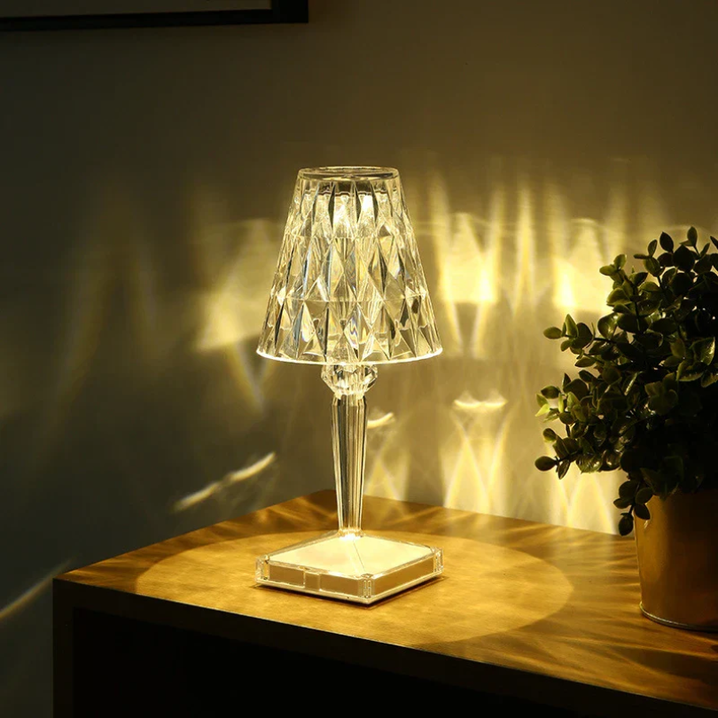 Brehn | Schicke Tischlampe mit Kristall-Design - CrystalLuxe
