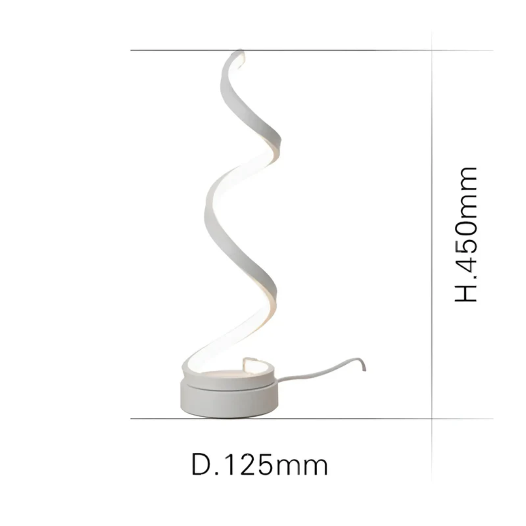 Brehn | Dimmbar moderne Spiral Tischlampe - LumaSpiral