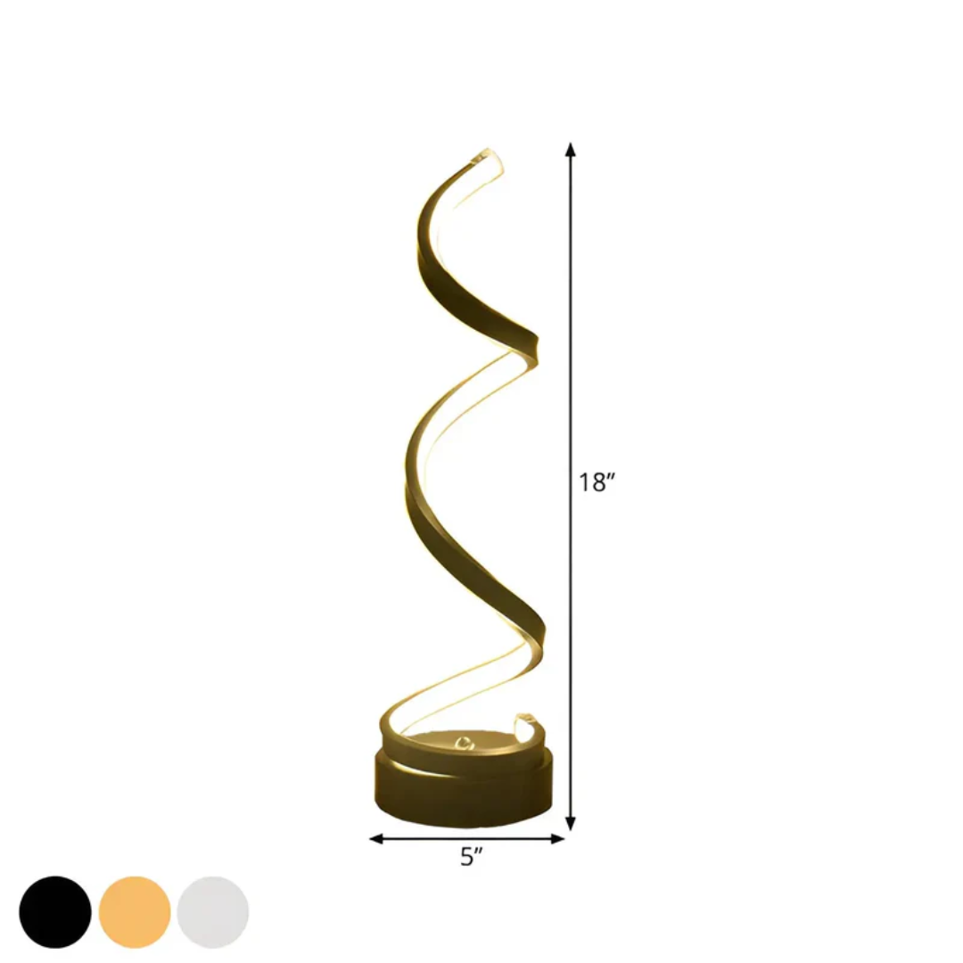 Brehn | Dimmbar moderne Spiral Tischlampe - LumaSpiral