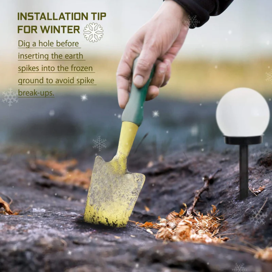 Brehn | 3 Stück Wasserdicht LED Solar Ball Gartenbeleuchtung - SunLuxe Orbs