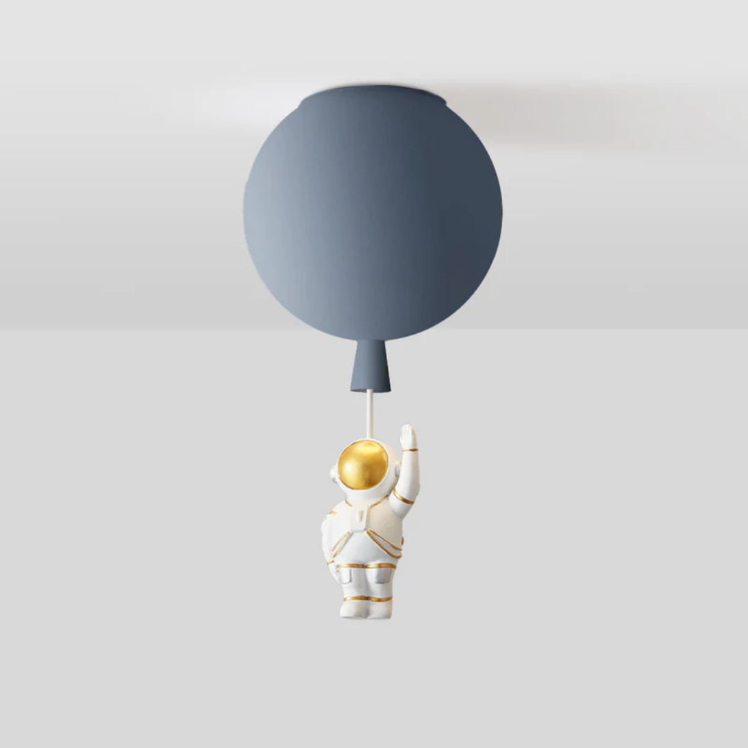 Brehn | Trendy Mond/Astronaut Kinderzimmer LED-Deckenlampe - CosmoGlow