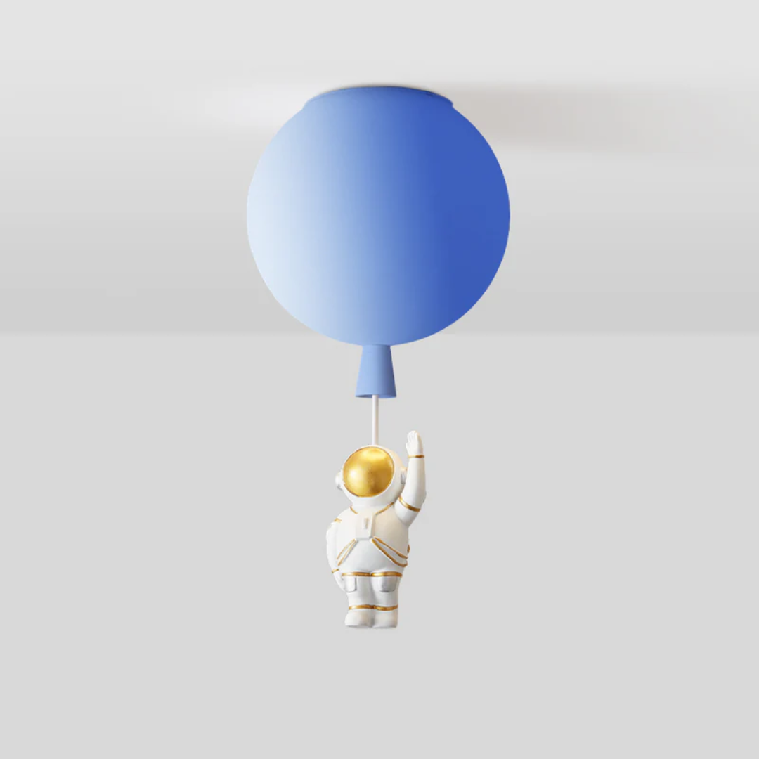 Brehn | Trendy Mond/Astronaut Kinderzimmer LED-Deckenlampe - CosmoGlow