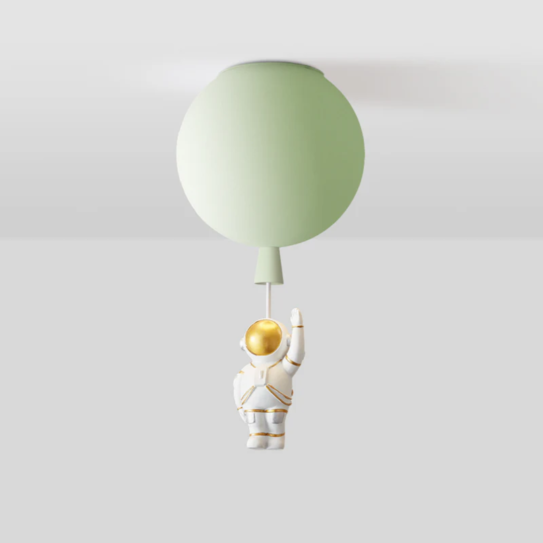 Brehn | Trendy Mond/Astronaut Kinderzimmer LED-Deckenlampe - CosmoGlow