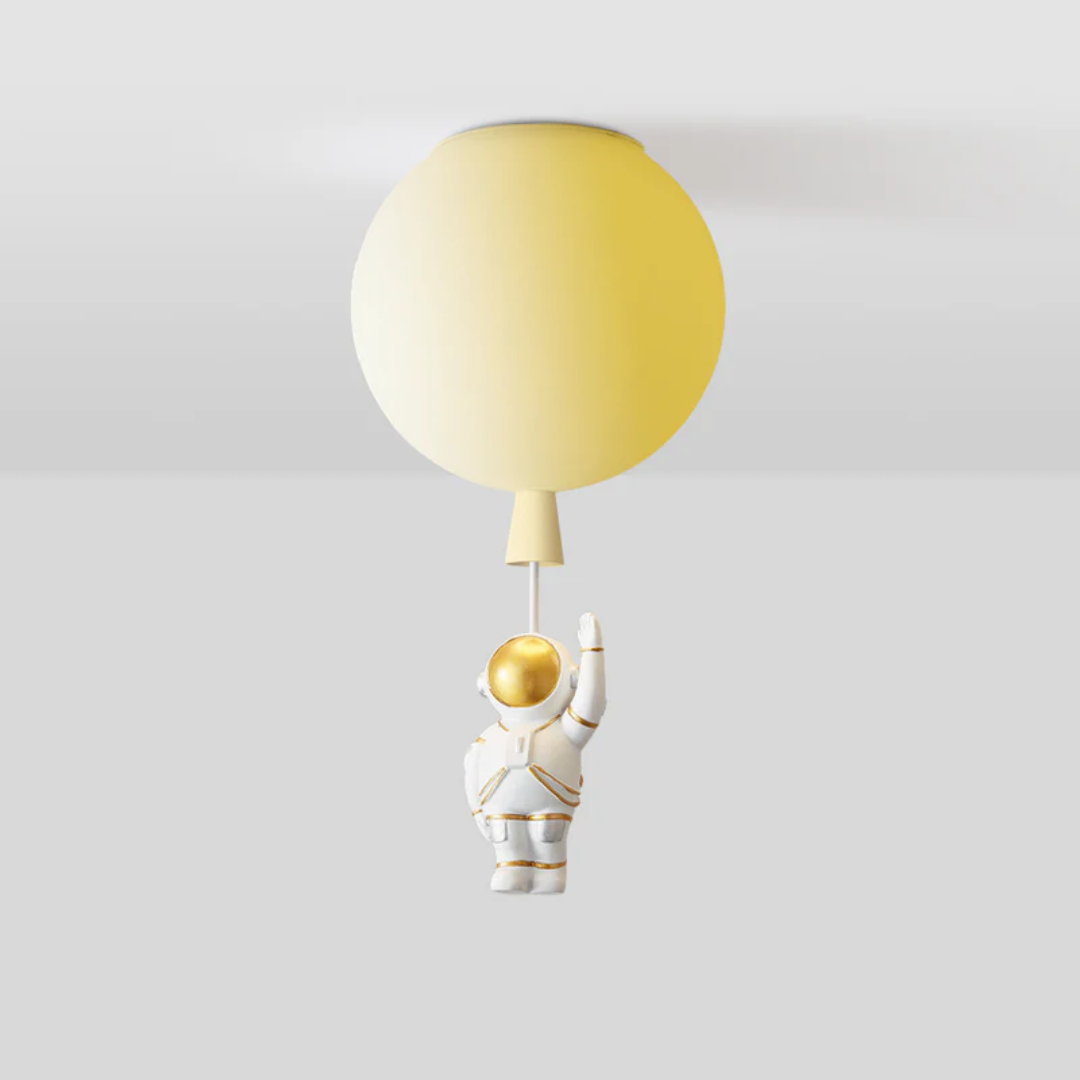 Brehn | Trendy Mond/Astronaut Kinderzimmer LED-Deckenlampe - CosmoGlow
