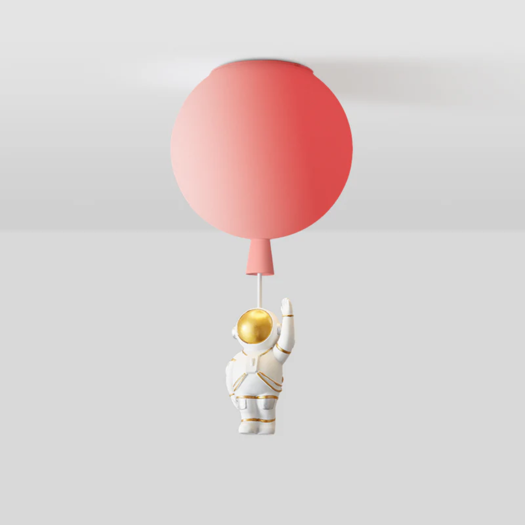 Brehn | Trendy Mond/Astronaut Kinderzimmer LED-Deckenlampe - CosmoGlow