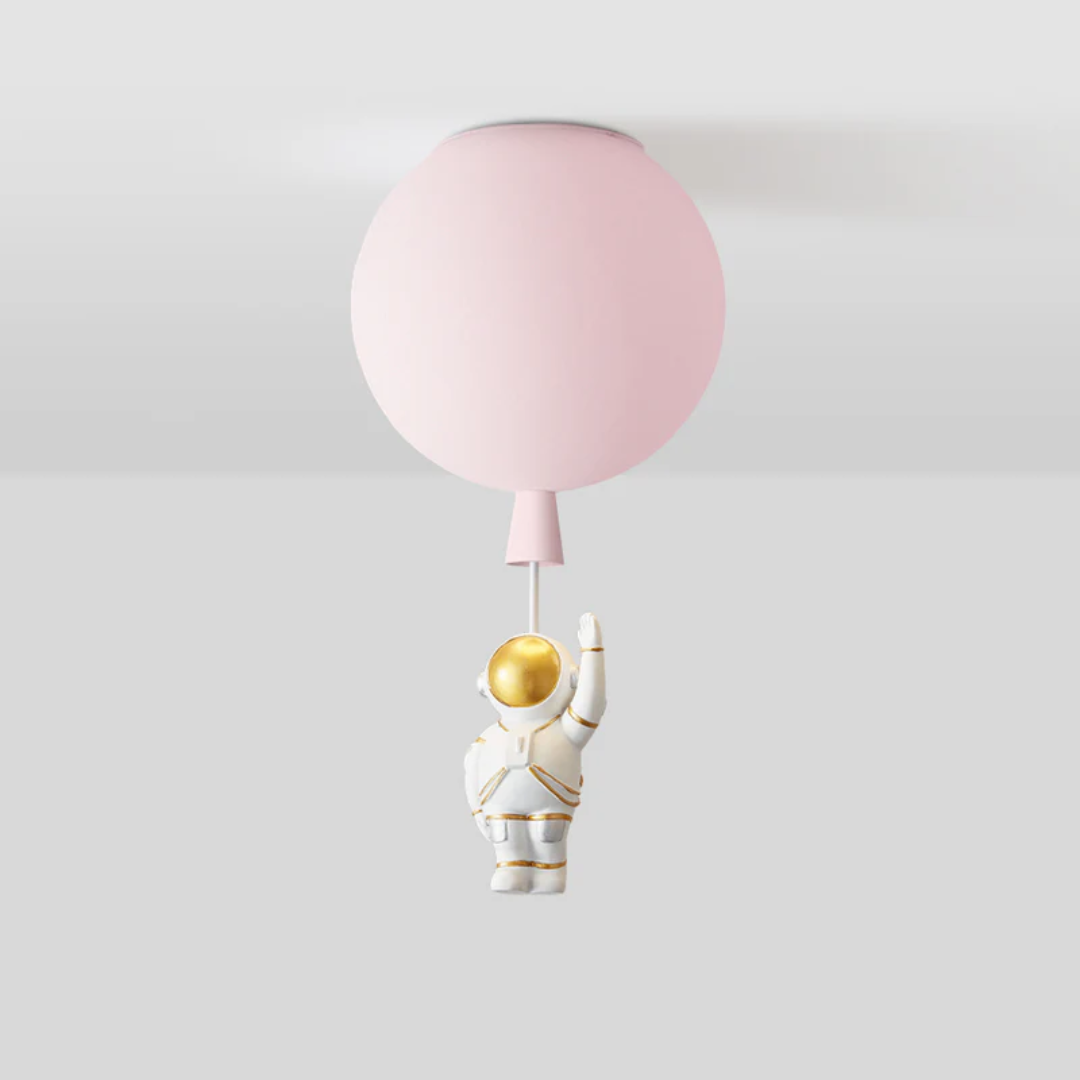 Brehn | Trendy Mond/Astronaut Kinderzimmer LED-Deckenlampe - CosmoGlow