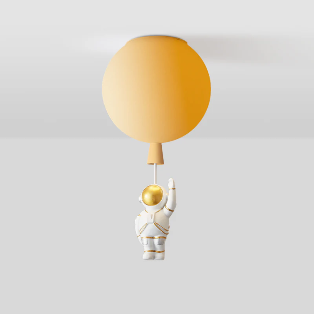 Brehn | Trendy Mond/Astronaut Kinderzimmer LED-Deckenlampe - CosmoGlow