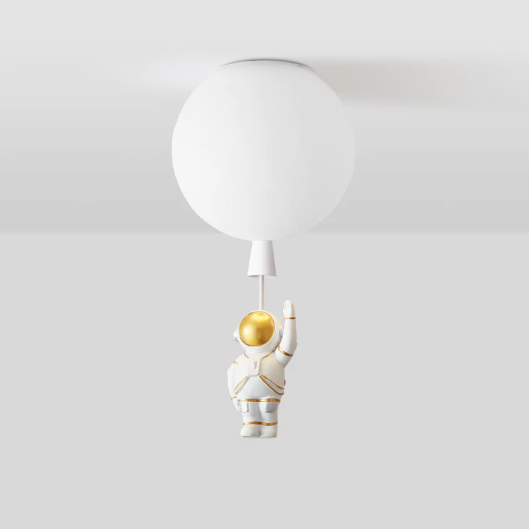 Brehn | Trendy Mond/Astronaut Kinderzimmer LED-Deckenlampe - CosmoGlow
