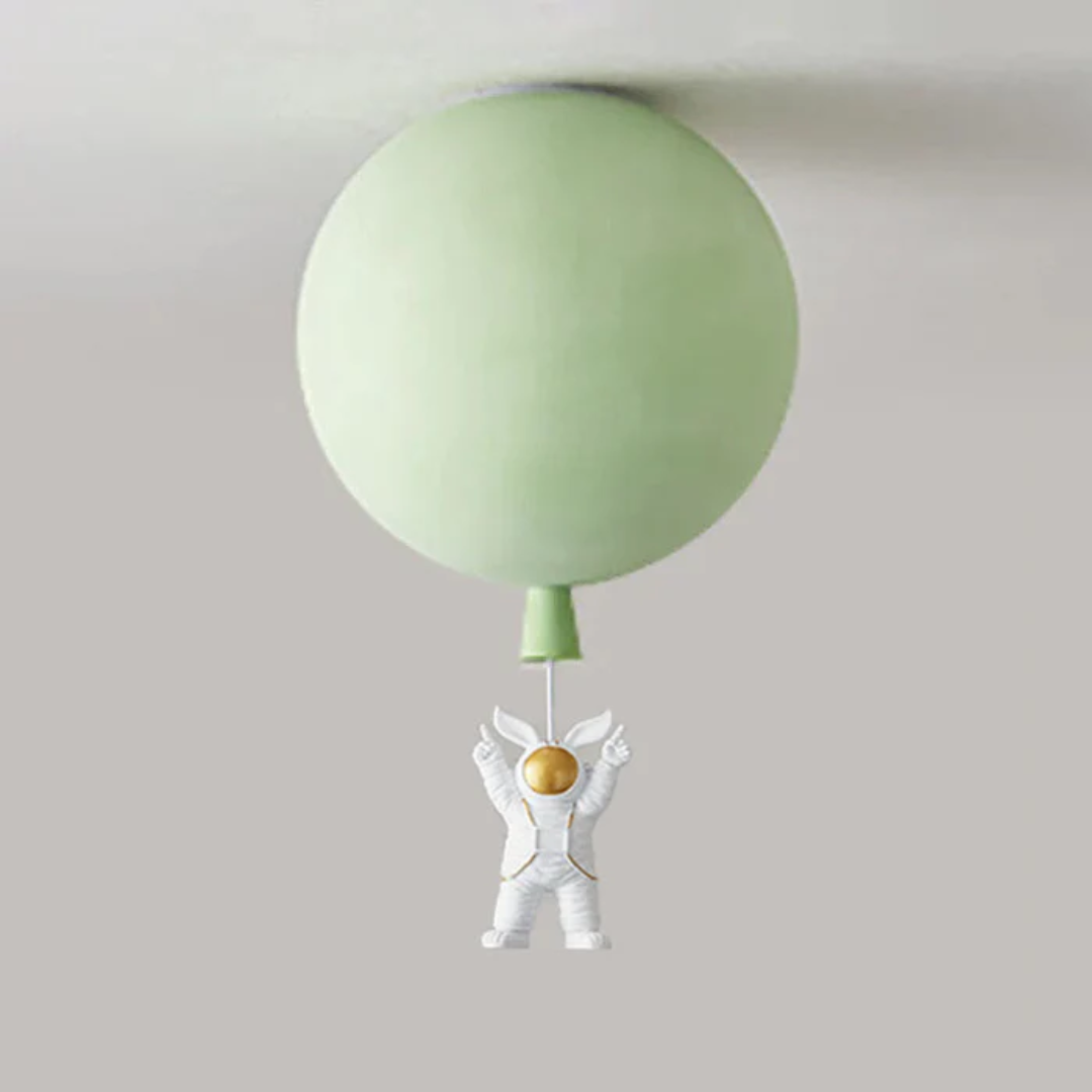 Brehn | Trendy Mond/Astronaut Kinderzimmer LED-Deckenlampe - CosmoGlow