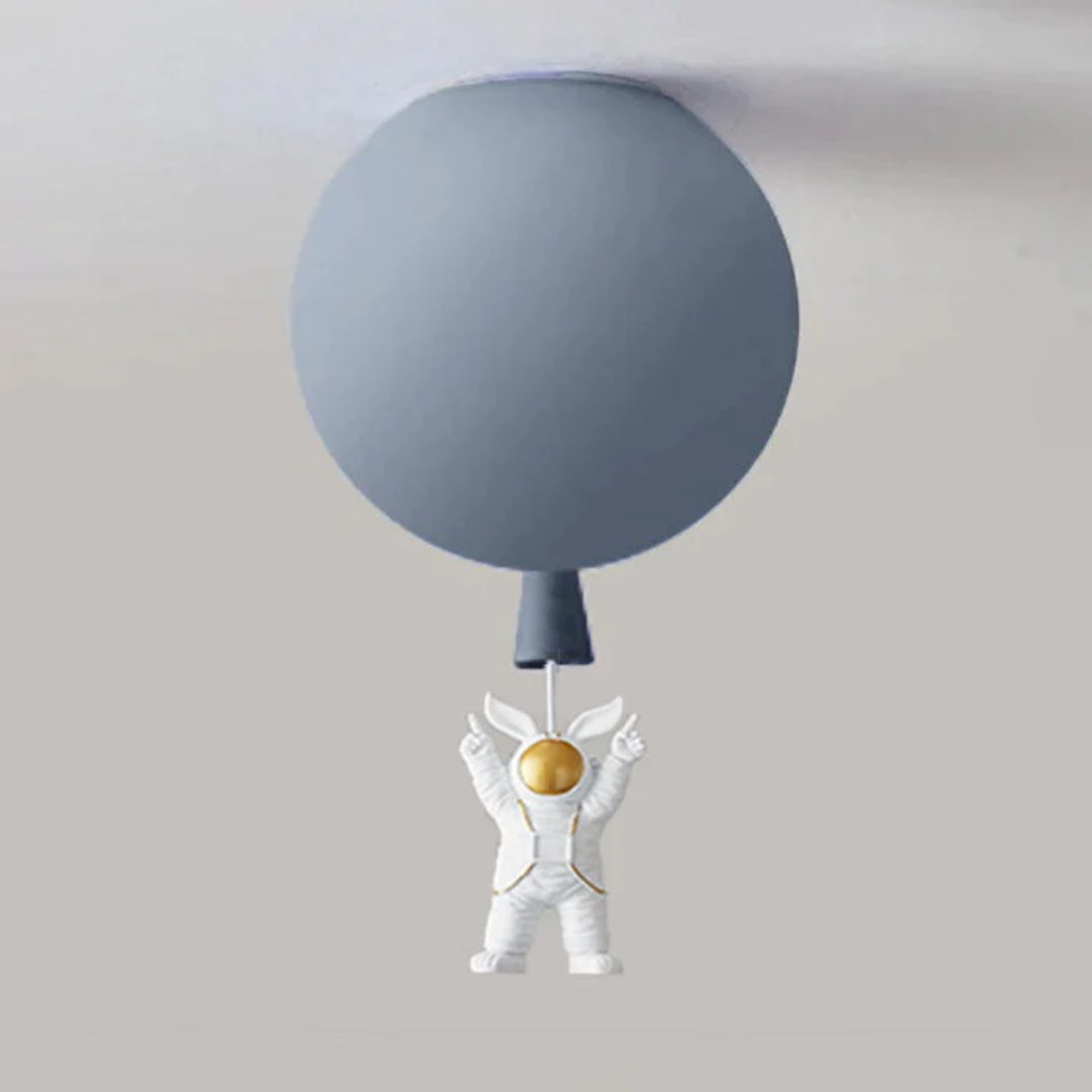Brehn | Trendy Mond/Astronaut Kinderzimmer LED-Deckenlampe - CosmoGlow