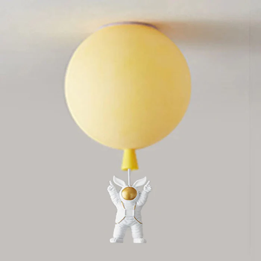 Brehn | Trendy Mond/Astronaut Kinderzimmer LED-Deckenlampe - CosmoGlow
