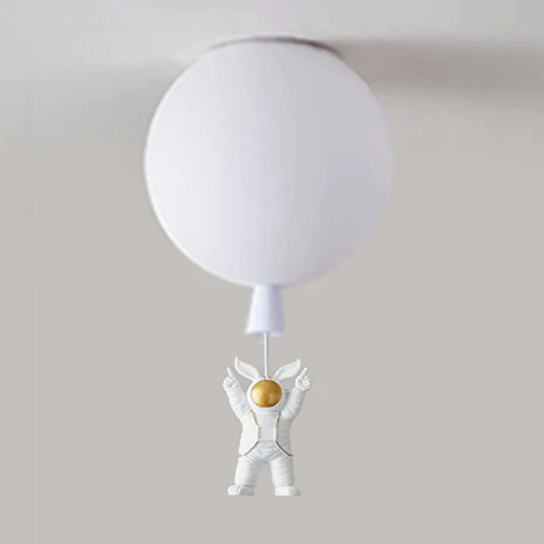Brehn | Trendy Mond/Astronaut Kinderzimmer LED-Deckenlampe - CosmoGlow