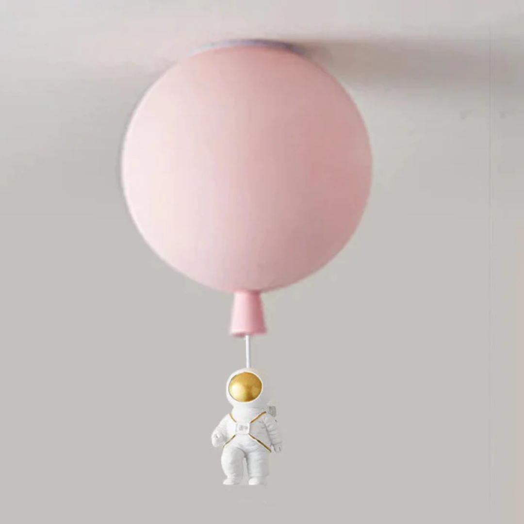 Brehn | Trendy Mond/Astronaut Kinderzimmer LED-Deckenlampe - CosmoGlow
