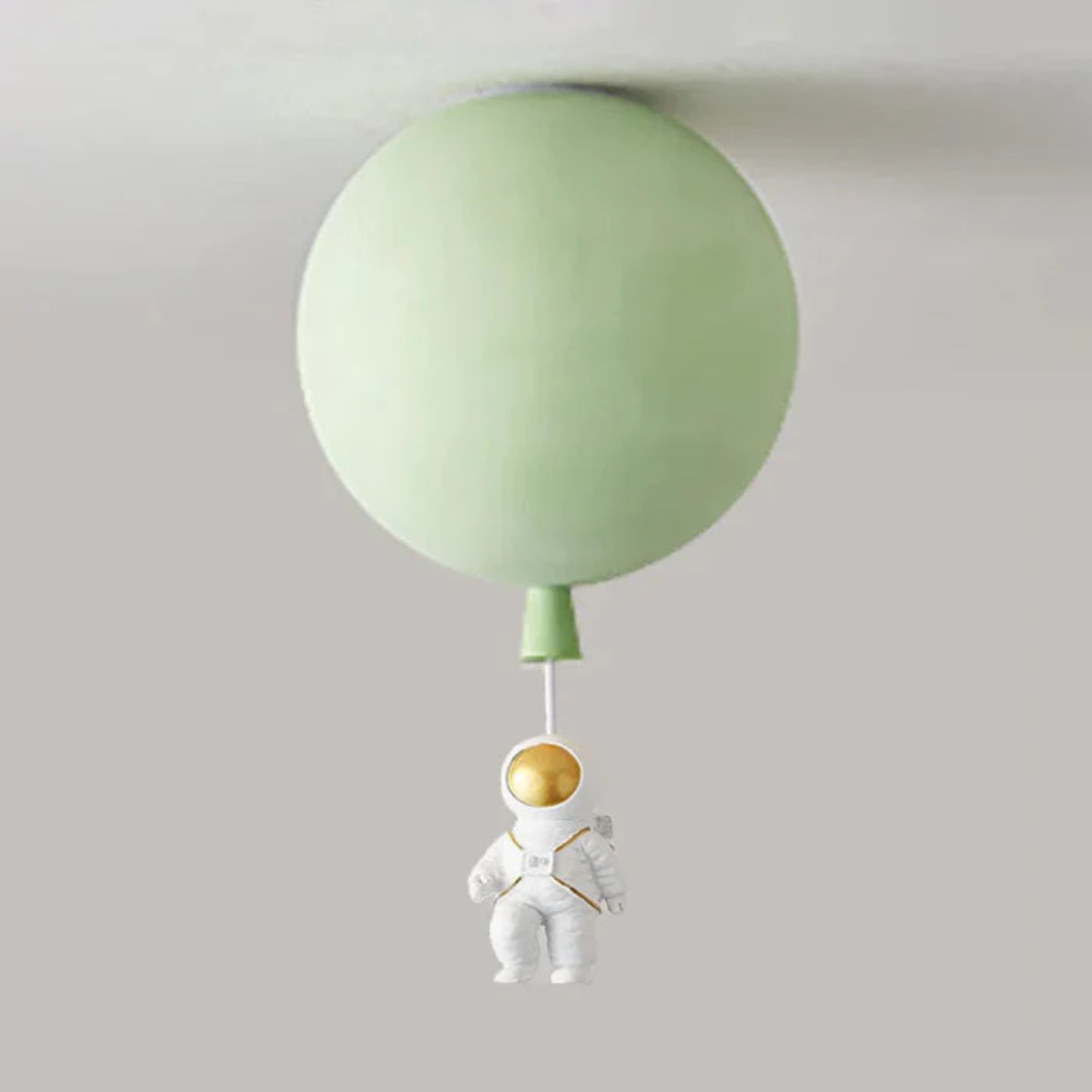 Brehn | Trendy Mond/Astronaut Kinderzimmer LED-Deckenlampe - CosmoGlow