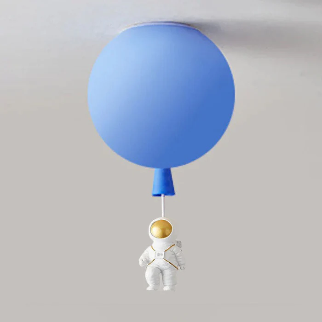 Brehn | Trendy Mond/Astronaut Kinderzimmer LED-Deckenlampe - CosmoGlow
