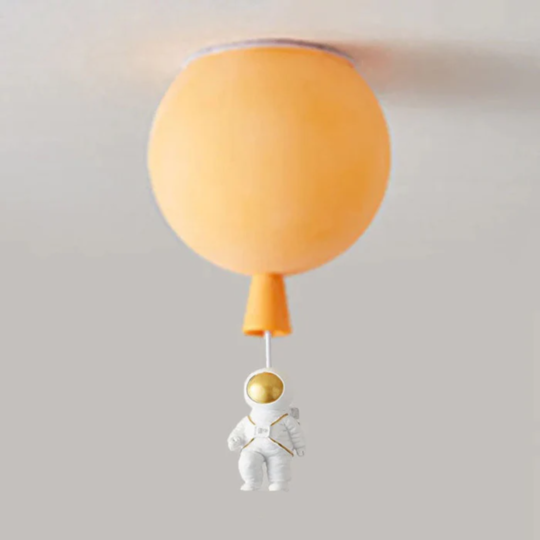 Brehn | Trendy Mond/Astronaut Kinderzimmer LED-Deckenlampe - CosmoGlow