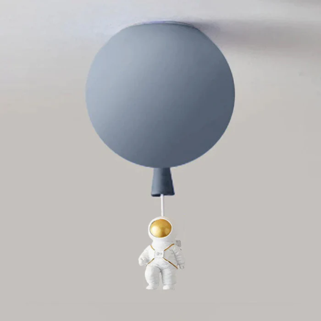 Brehn | Trendy Mond/Astronaut Kinderzimmer LED-Deckenlampe - CosmoGlow