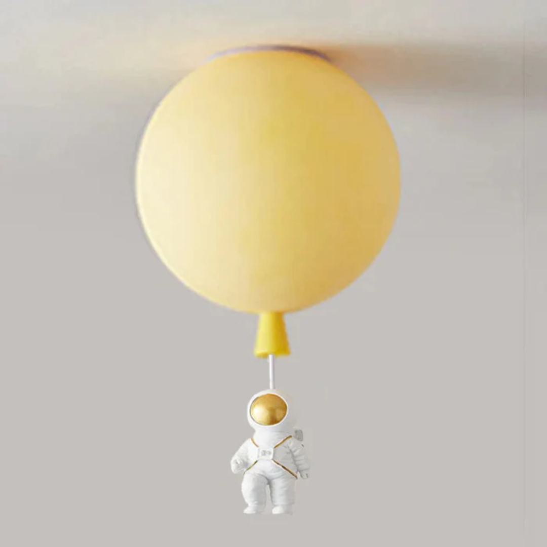 Brehn | Trendy Mond/Astronaut Kinderzimmer LED-Deckenlampe - CosmoGlow