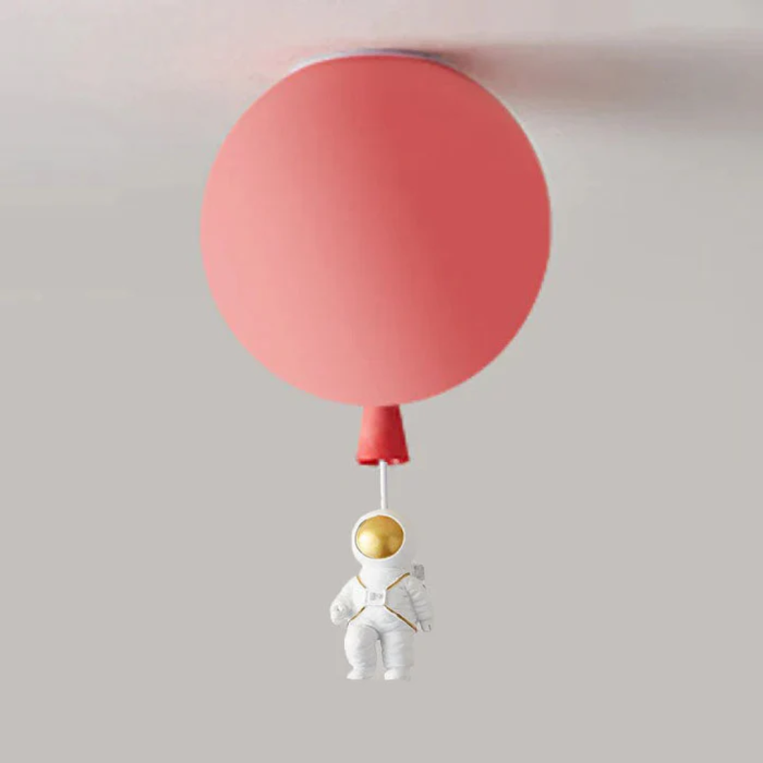 Brehn | Trendy Mond/Astronaut Kinderzimmer LED-Deckenlampe - CosmoGlow