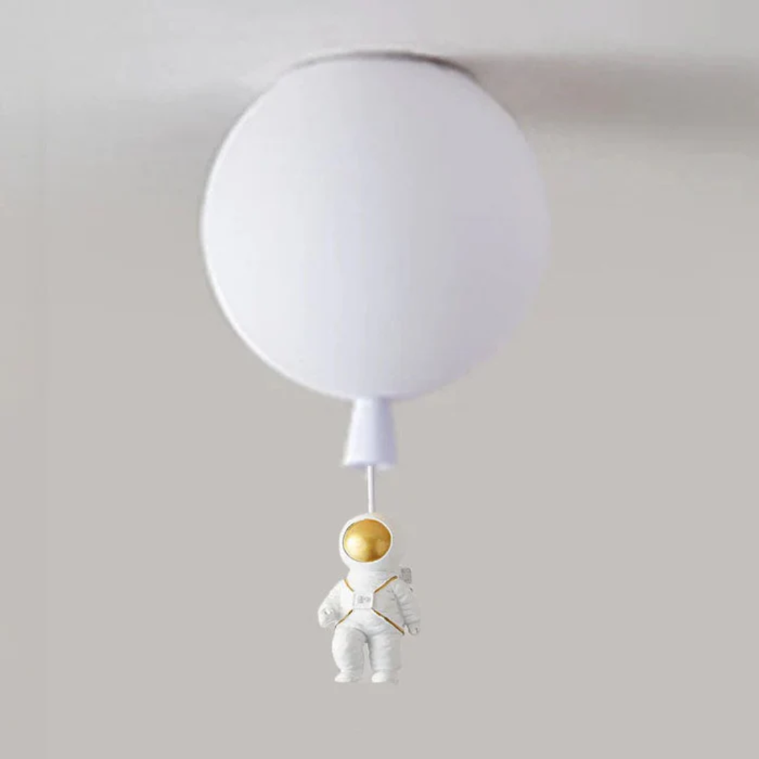 Brehn | Trendy Mond/Astronaut Kinderzimmer LED-Deckenlampe - CosmoGlow