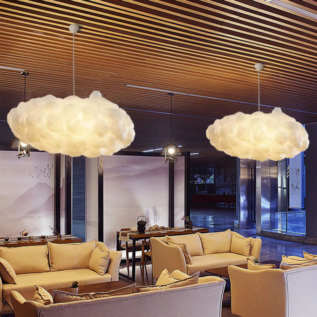 Brehn | Design Cloud LED Pendelleuchte Weiß PVC/Baumwolle - Nimbus