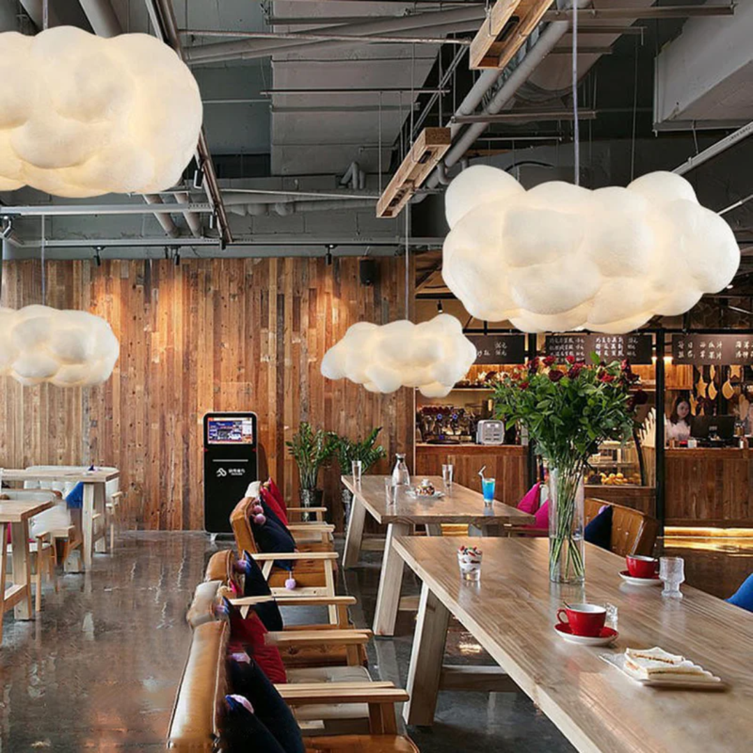 Brehn | Design Cloud LED Pendelleuchte Weiß PVC/Baumwolle - Nimbus