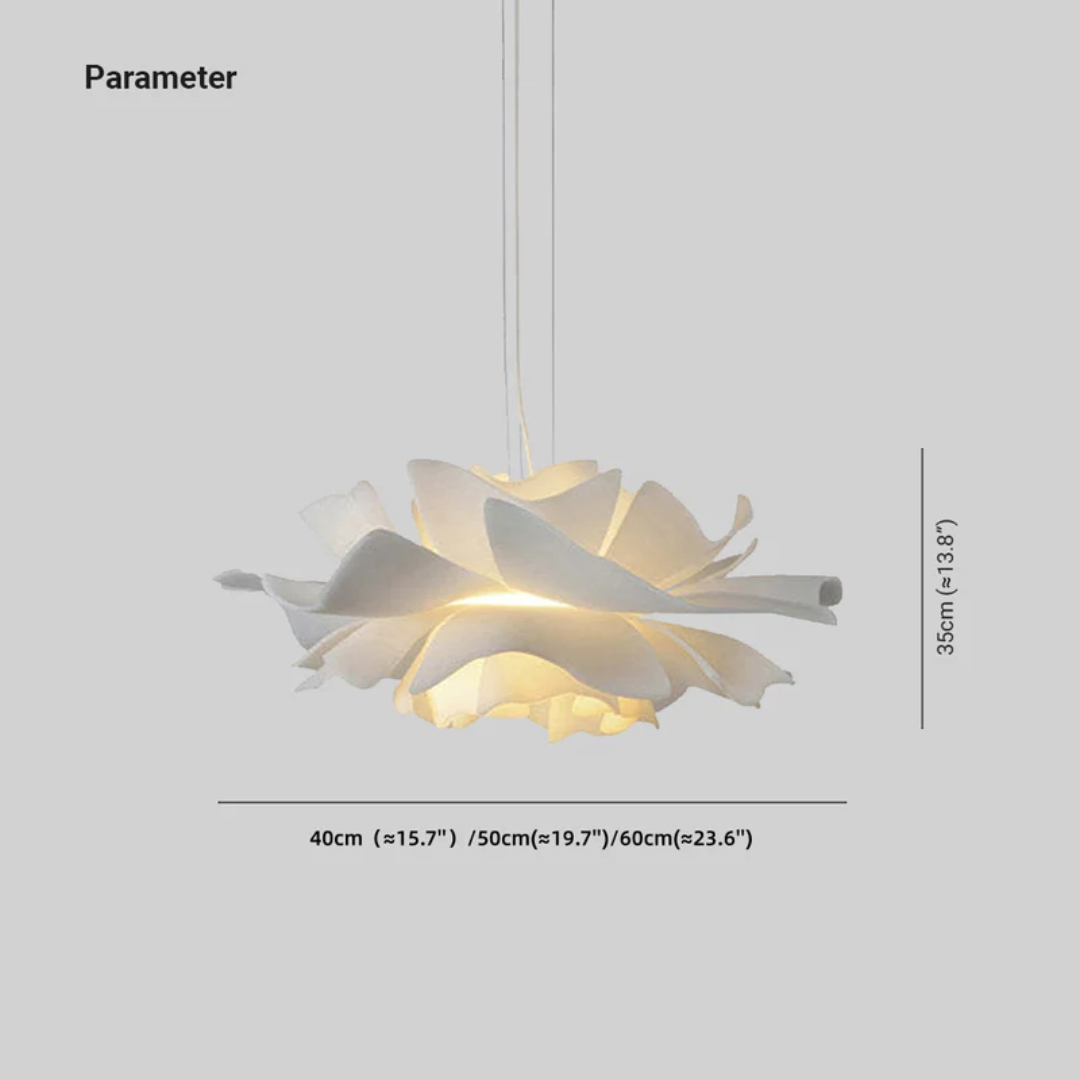 Brehn | Design Pendelleuchte Blume Weiß Metall - Sophia