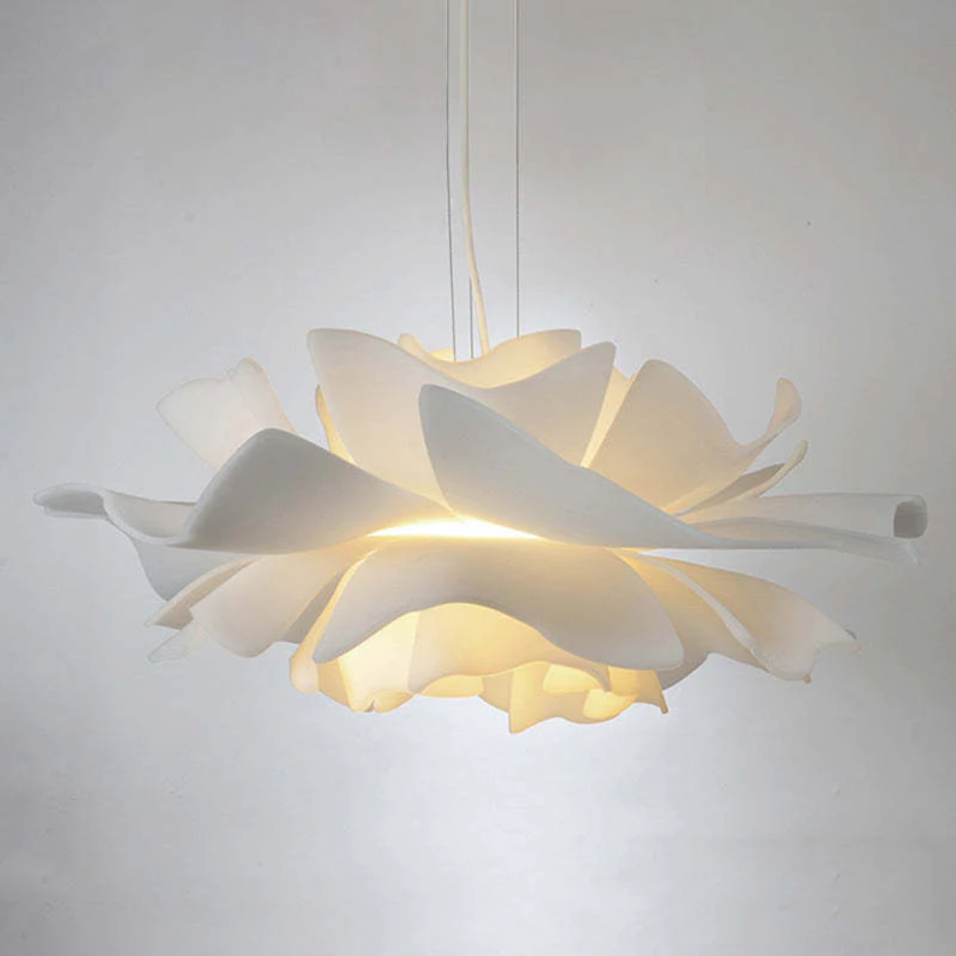 Brehn | Design Pendelleuchte Blume Weiß Metall - Sophia