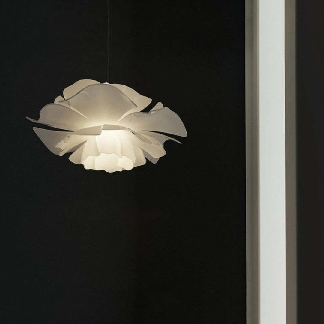 Brehn | Design Pendelleuchte Blume Weiß Metall - Sophia