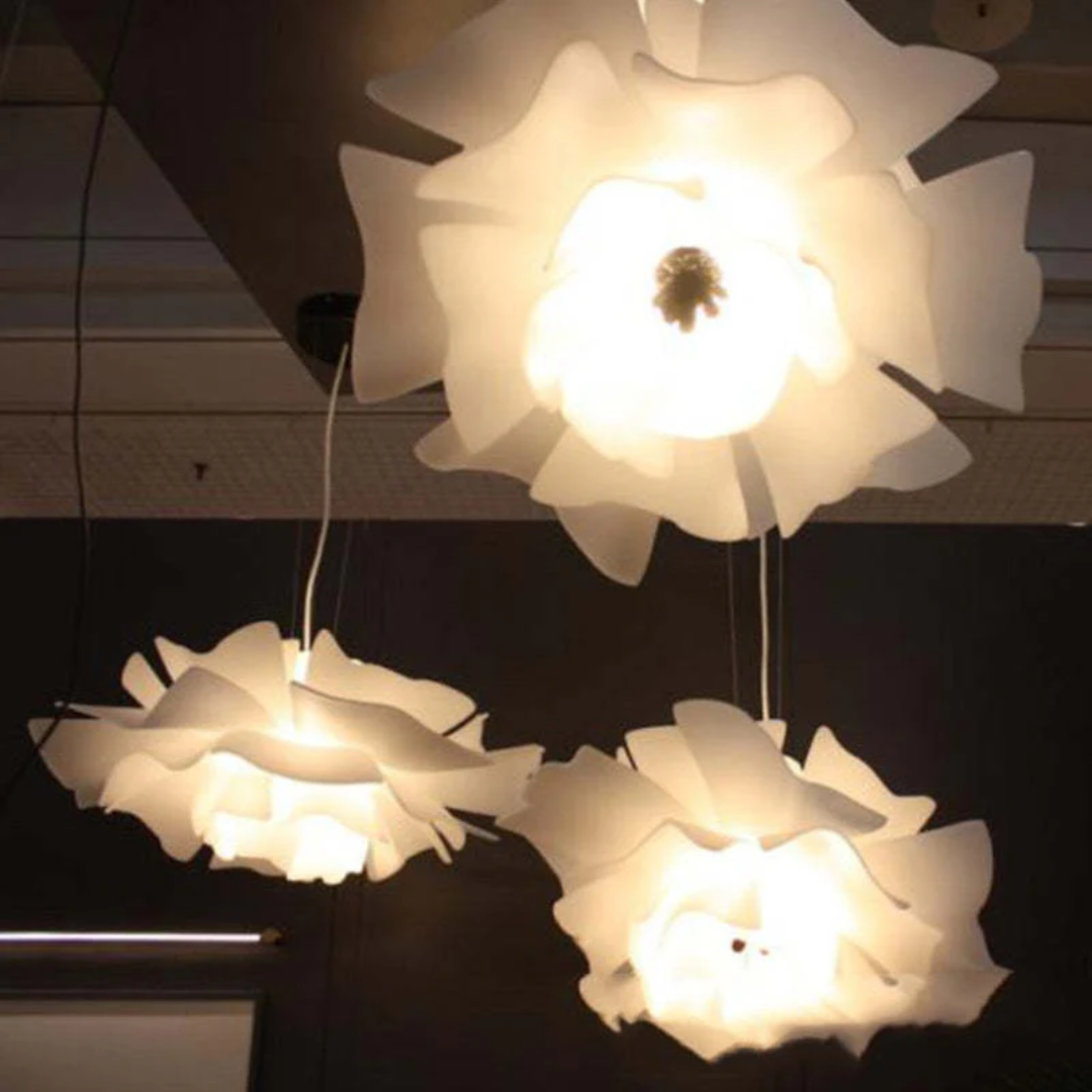 Brehn | Design Pendelleuchte Blume Weiß Metall - Sophia