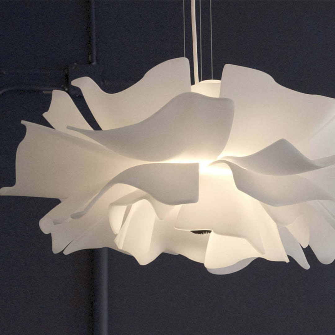 Brehn | Design Pendelleuchte Blume Weiß Metall - Sophia