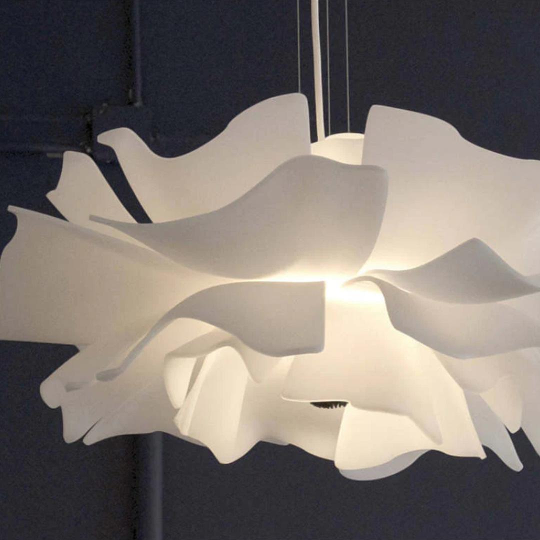 Brehn | Design Pendelleuchte Blume Weiß Metall - Sophia