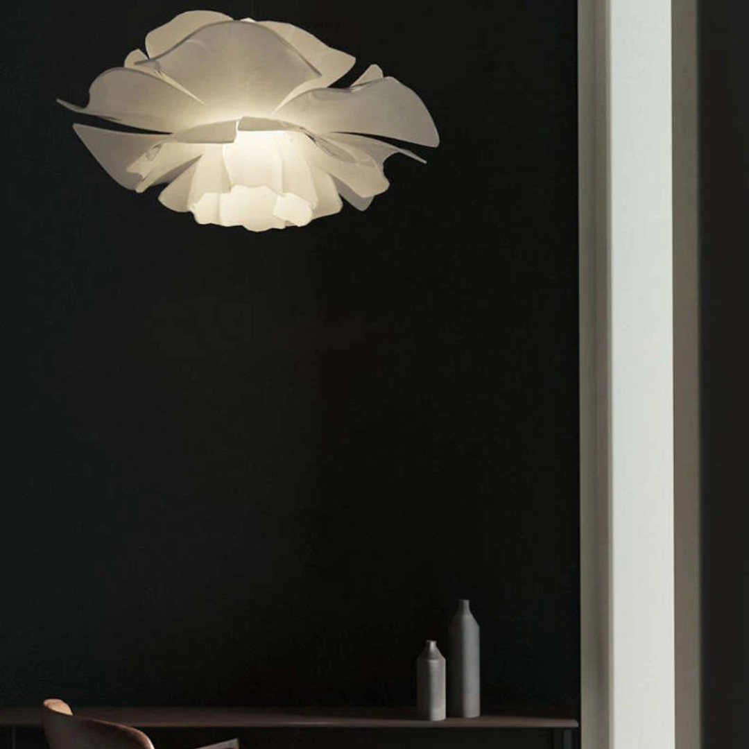 Brehn | Design Pendelleuchte Blume Weiß Metall - Sophia