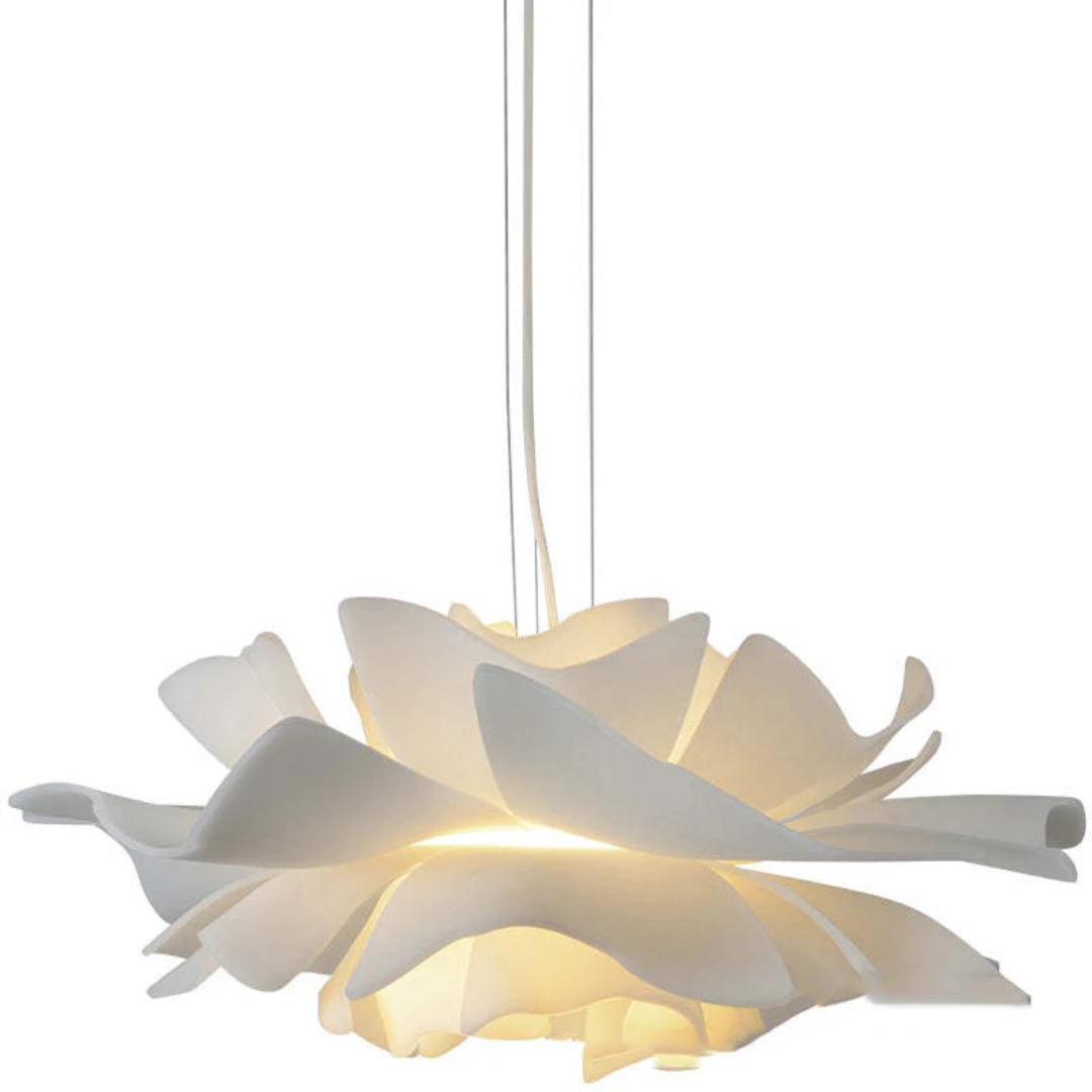 Brehn | Design Pendelleuchte Blume Weiß Metall - Sophia
