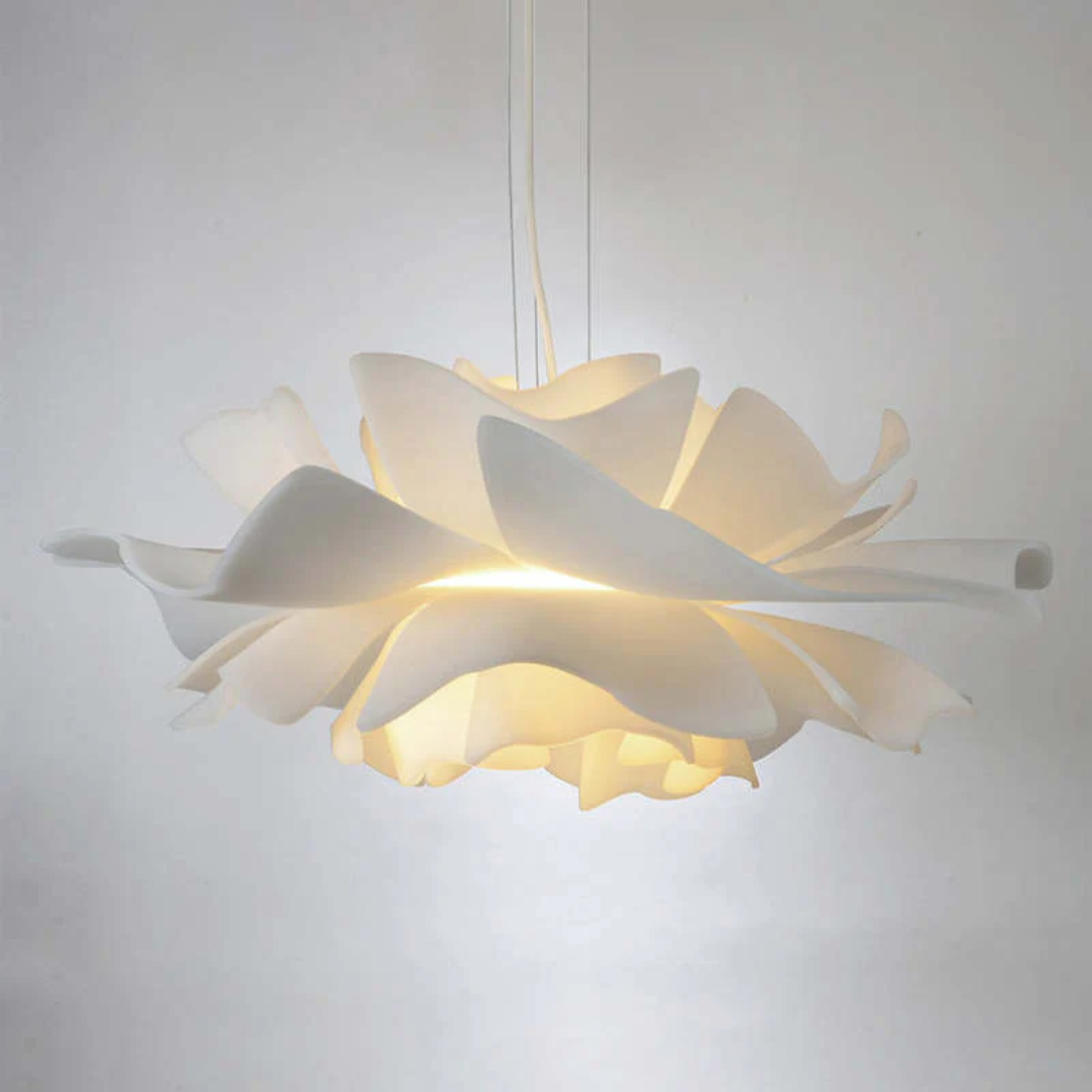 Brehn | Design Pendelleuchte Blume Weiß Metall - Sophia