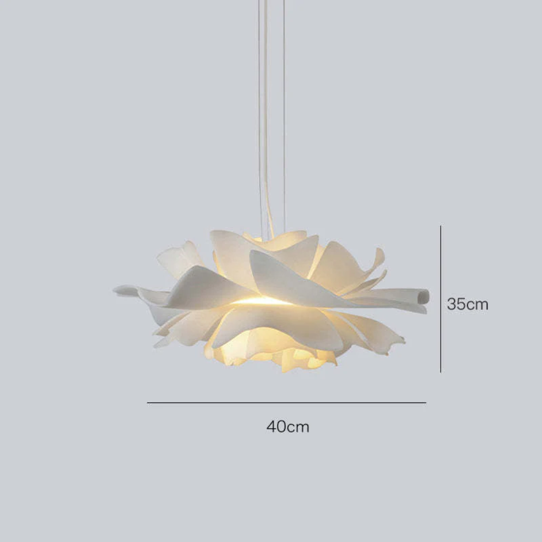 Brehn | Design Pendelleuchte Blume Weiß Metall - Sophia