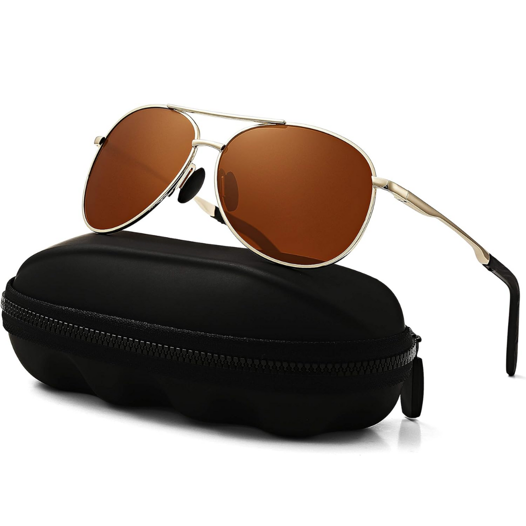 Premium polarisierte Aviator-Sonnenbrille - Joey | Brehn