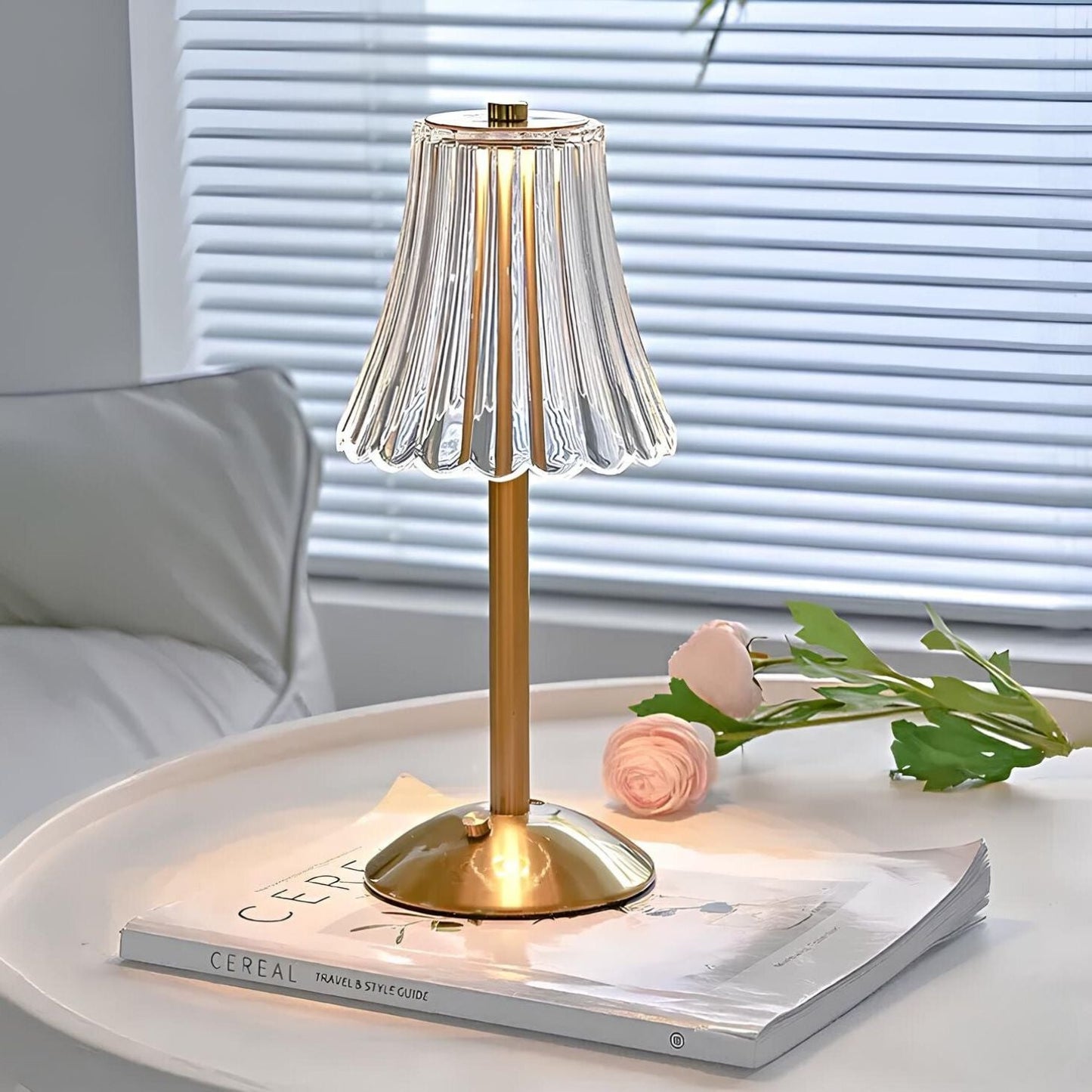 Goldene Kristall-Tischlampe - Aurora Luxe | Brehn