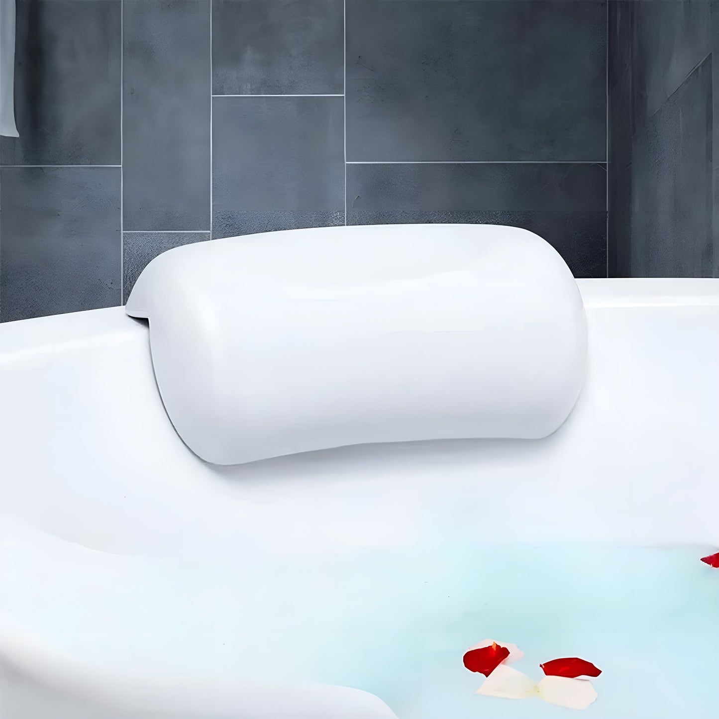 Badewannenkussen – Wasserdicht & Antirutsch | Zacht hoofd- en rugkussen van traagschuim met zuignappen