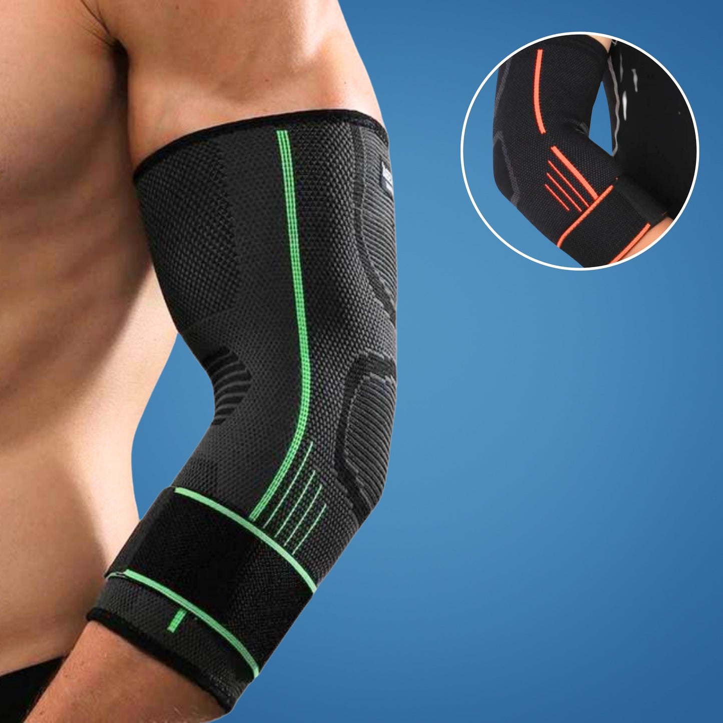 FlexiShield Orthopädische Ellenbogenstütze | Schmerztherapie - Ellenbogenunterstützung - bei Tendinitis - Arthritis - Verletzungsrehabilitation Brehn