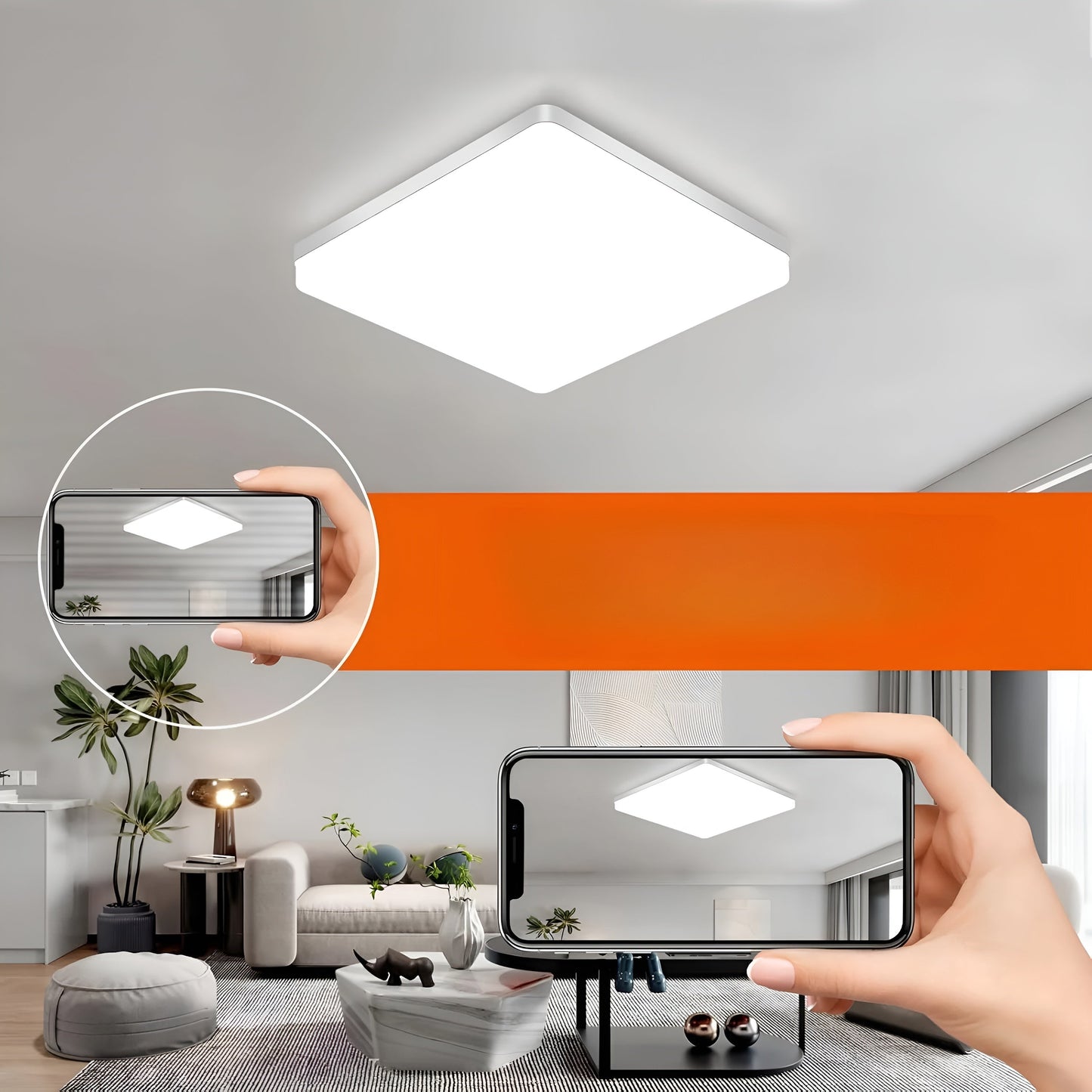 Quadratische LED-Deckenleuchte – Gleichmäßiges, angenehmes Licht | SuitaBrehne für Wohnzimmer & Badezimmer